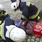 Ćwiczenia zgrywające Ochotniczych Straży Pożarnych - zabezpieczanie poszkodowanych/Pierwsza pomoc