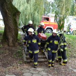 Ćwiczenia zgrywające Ochotniczych Straży Pożarnych - Strażacy podczas ćwiczeń