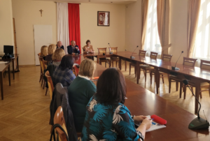 zdjęcie przedstawia Spotkanie informacyjne z Ośrodkami Pomocy Społecznej z terenu powiatu przemyskiego