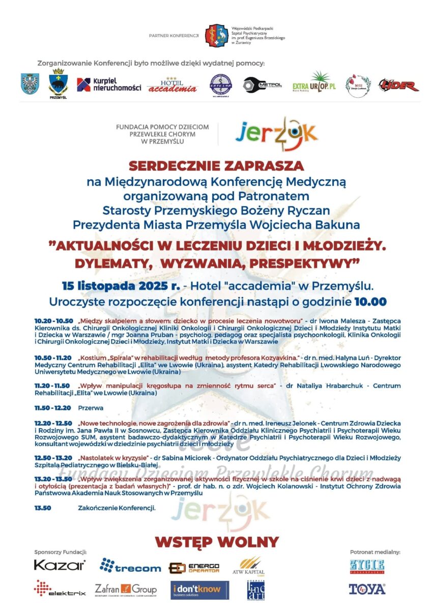 Zaproszenie na Międzynarodową Konferencję Medyczną